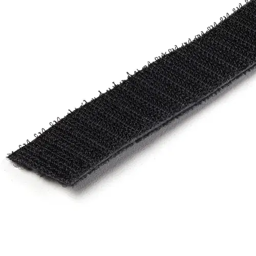 Bobina de 30,48m de Gancho y Bucle - Tiras Reutilizables de Gancho y Bucle - Cinta Sujetacables - Envolturas Ajustables de Tela para Gestión de Cableado - Negro - Imagen 3