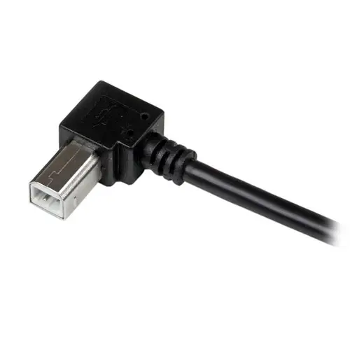 Cable Adaptador USB 1m para Impresora Acodado - 1x USB A Macho - 1x USB B Macho en Ángulo Derecho - Imagen 4