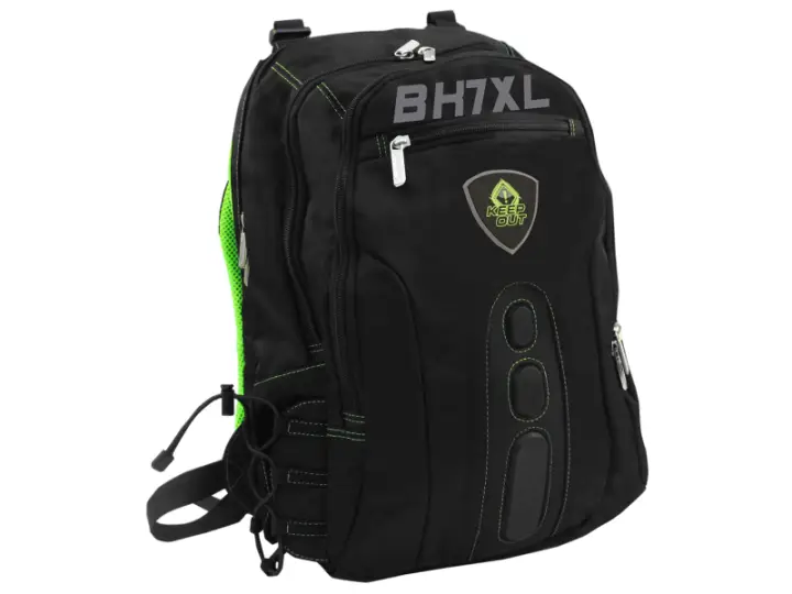 BK7GXL mochila Negro, Verde Imitación piel, Nylon