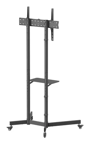 Soporte De Suelo Eco Con Rueda, Bandeja Para DVD Para Monitor/TV 45kg De 37-70, Negro - Imagen 3