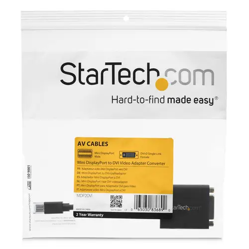 Adaptador Conversor de Vídeo Mini DisplayPort a DVI - Convertidor DP Pasivo - 1920x1200 - Imagen 6