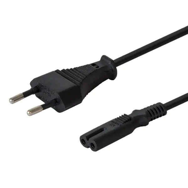 CL-105 cable de transmisión Negro 3 m IEC Type E (3.4 mm, 3.1 mm) IEC C7