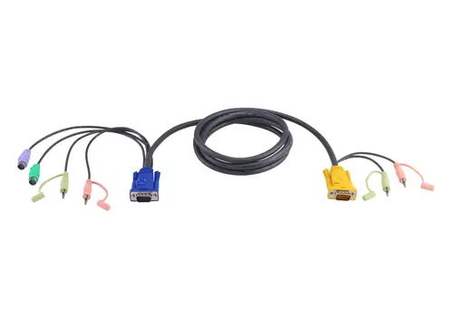 Cable KVM PS/2 con audio y SPHD 3 en 1 de 1,8 m - Imagen 1
