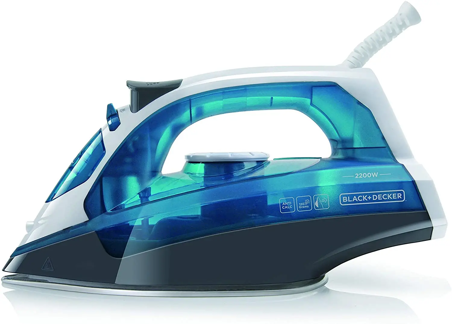 BXIR2200E plancha Plancha a vapor Suela de acero inoxidable 2200 W Negro, Azul, Blanco