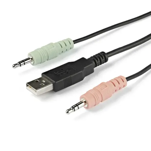 Switch Conmutador KVM de 2 Puertos HDMI - 4K de 60Hz - Switch Conmutador Selector KVM Compacto de Sobremesa Ultra HD UHD con 2 Salidas de Vídeo - con Cables de 1,2m y Audio Incorporado - Conmutado Remoto y Alimentado por el Bus - para MacBook y Thinkpad - Imagen 3