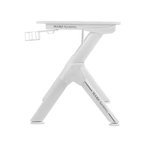 MGD140, Escritorio Ergonómica Gaming, Soporte Auriculares y Bebidas, Escritorio PC, 140x60cm, Blanco - Imagen 4
