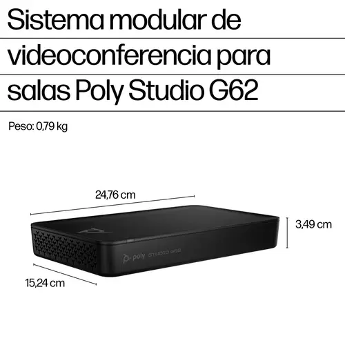 Sistema de videoconferencia G62 con kit de placa de montaje y sin cable de alimentación TAA - Imagen 4