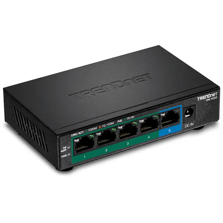 TPE-TG52 switch No administrado Gigabit Ethernet (10/100/1000) Energía sobre Ethernet (PoE) Negro