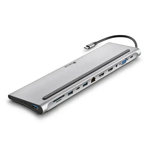 WONDER DOCK 12 Alámbrico USB 3.2 Gen 1 (3.1 Gen 1) Type-C Plata - Imagen 2