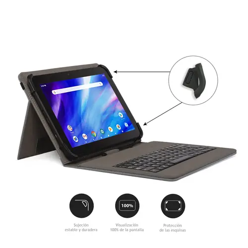 FUNDA TECLADO USB DE 9,7" A 10.5" BEIGE - Imagen 2