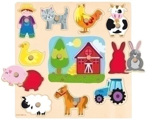 PUZZLE GOULA SILUETA GRANJA 12 PIEZAS