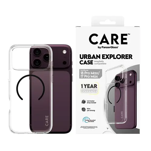 CARE by ® Urban Explorer Case Transparent w. Black MagSafe iPhone 18 Pro Max | 17 Pro Max funda para teléfono móvil Transparente - Imagen 2