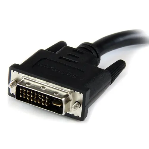 Adaptador Conversor de 20cm DVI-I a VGA - DVI-I Macho - HD15 Hembra - Cable Convertidor Negro - Imagen 2