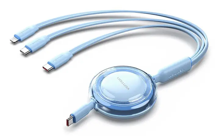 TRKSBE cable USB USB 2.0 1,1 m USB C USB C/Lightning 100 W Azul
