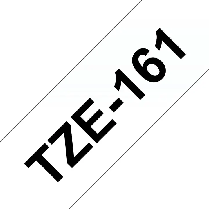 TZE-161 cinta para impresora de etiquetas Negro sobre transparente
