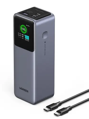 25000mAh 200W Fast Charging Powerbank Gris - Imagen 2