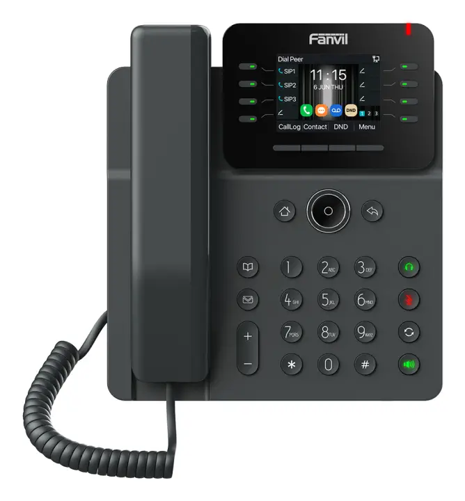 V62G teléfono IP Negro 12 líneas LCD