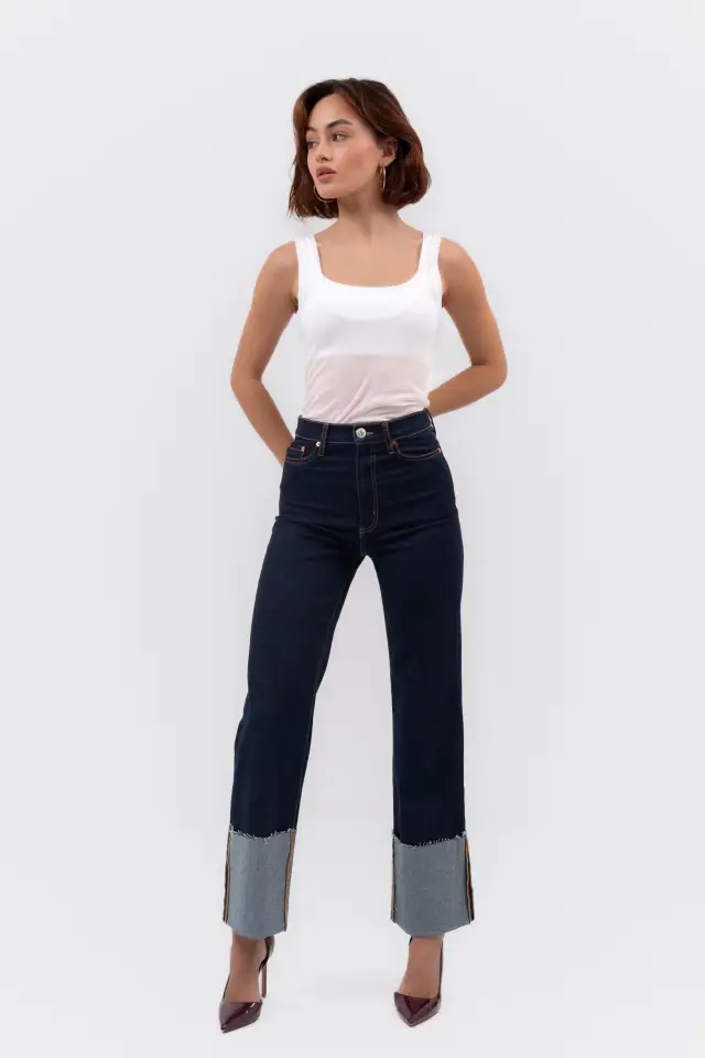 JEANS SIXTY TURN-UP DARK BLUE