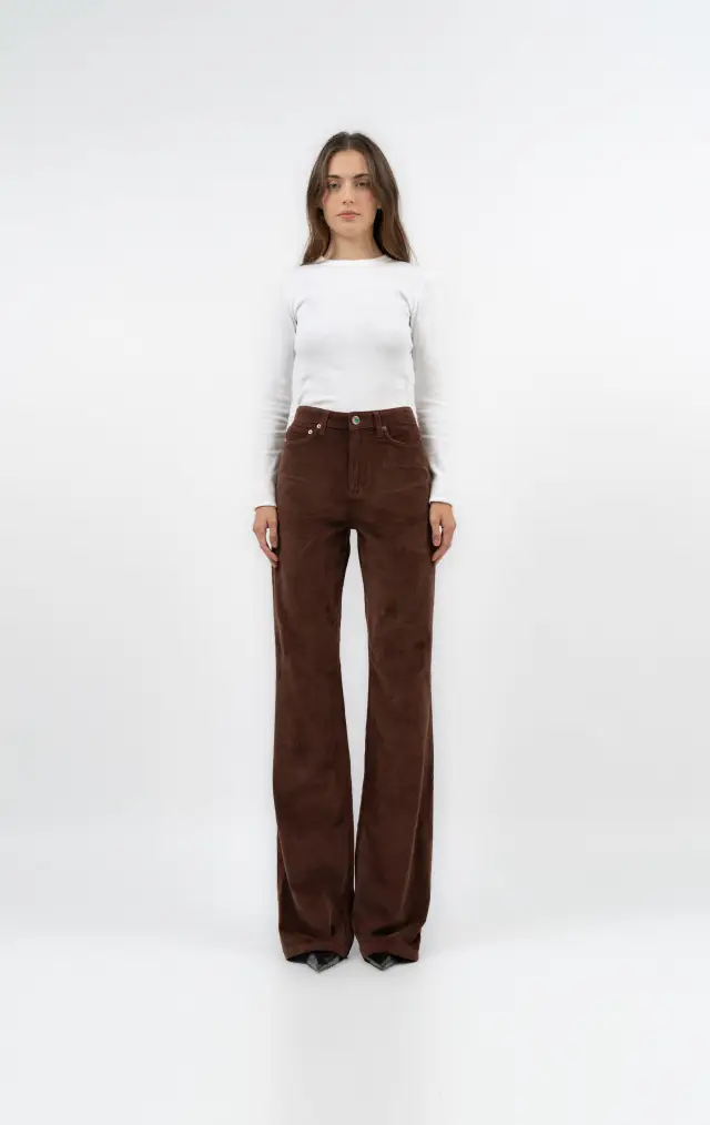 JEANS LE SOLEIL CORD CHOCOLAT