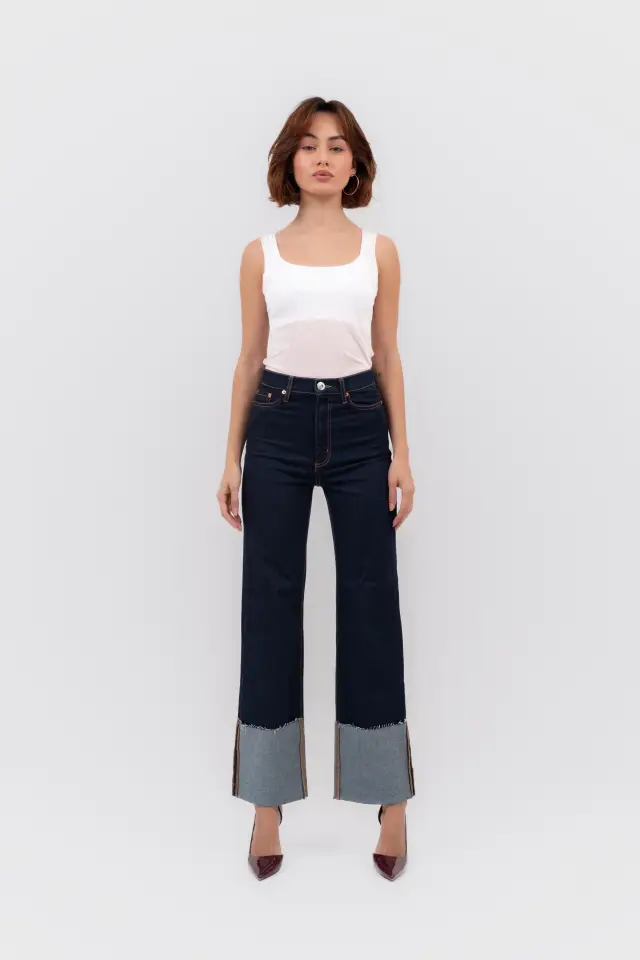 JEANS SIXTY TURN-UP DARK BLUE