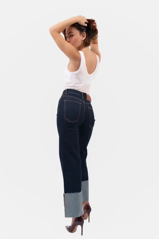 JEANS SIXTY TURN-UP DARK BLUE