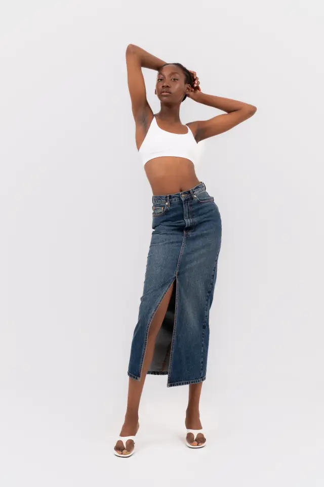 SKIRT DEJÀ VU DARK BLUE