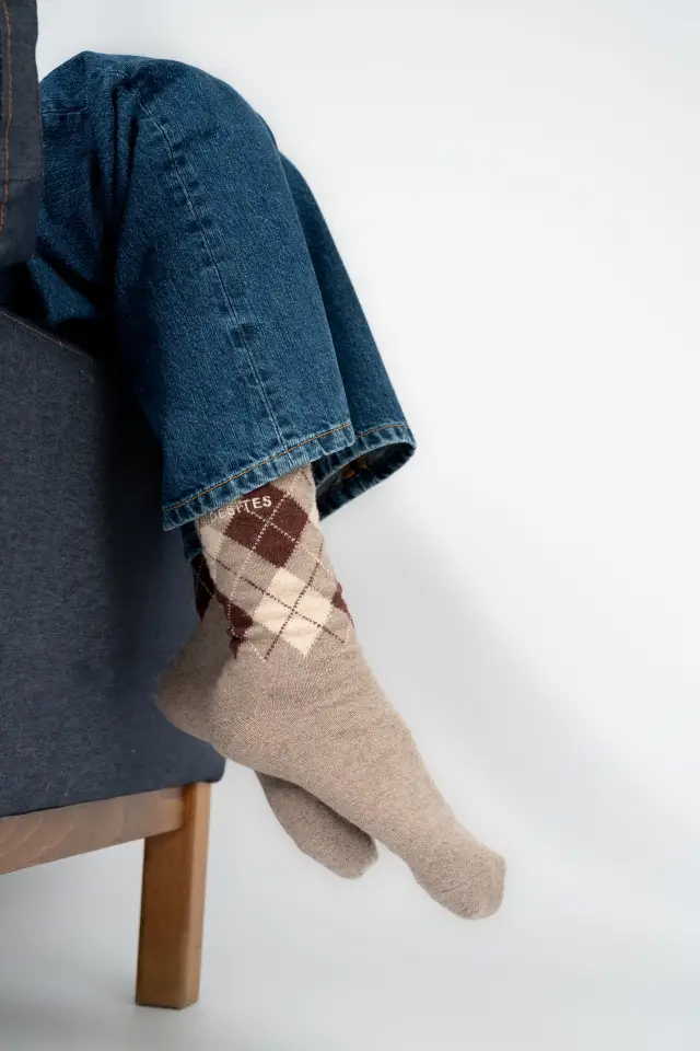 SOCK DIAMOND TAUPE