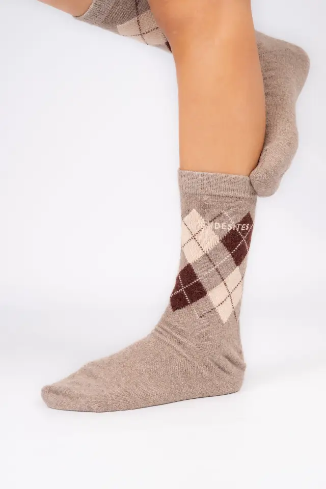SOCK DIAMOND TAUPE