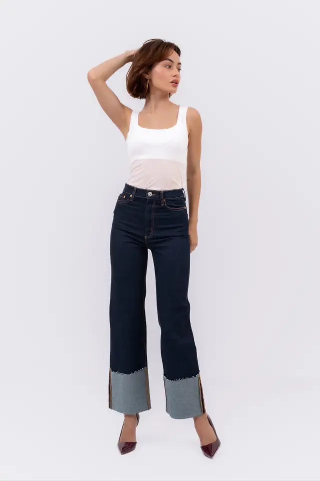 JEANS SIXTY TURN-UP DARK BLUE