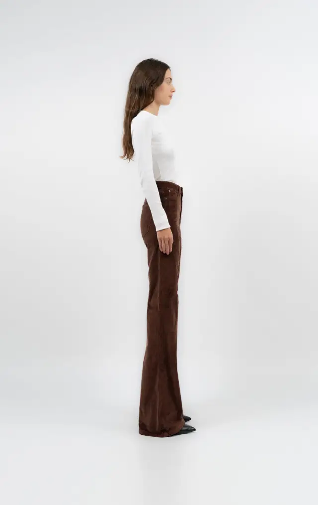 JEANS LE SOLEIL CORD CHOCOLAT