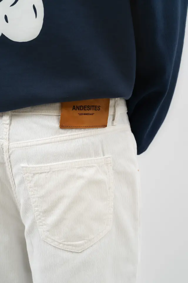 JEANS SAGESSE CORD OFF-WHITE