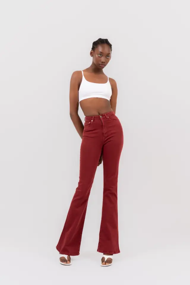 JEANS LE SOLEIL BURGUNDY