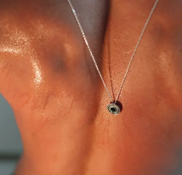 Collar boussole Plata