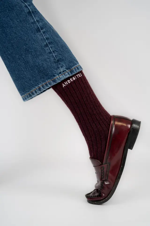 SOCK BURGUNDY