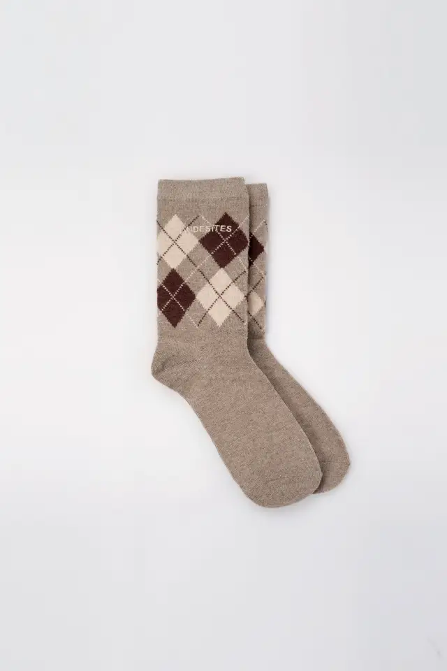 SOCK DIAMOND TAUPE